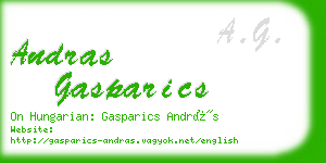 andras gasparics business card